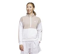 adidas Pullover con zip a un quarto di dollaro, bianco/taupe