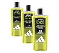 adidas Pure Game Docciaschiuma Uomo, Formula 3 in 1 con Profumo Intenso e Aromatico, 600ml (Confezione da 3)