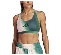 adidas Pwi Ms AOP Bra Reggiseno da Allenamento-Supporto Medio, Semi Court Verde/Nero, XS Donna