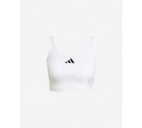 Adidas Power Low Support Sports Top Bianco L Donna