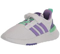 adidas Racer TR21 Running Shoe, White/Violet Fusion/Pulse Mint, 2.5 US Unisex Little Kid