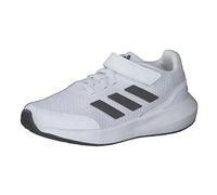 adidas RunFalcon 3.0 Elastic Lace Top Strap Shoes, Scarpe da Corsa, Cloud White/Core Black/Cloud White, 28 EU