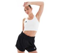Adidas Adizero Essentials Crop Sports Top Bianco L Donna
