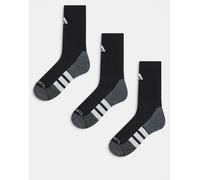 adidas - Running - Confezione da 3 paia di calzini neri e bianchi-Nero L