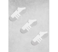 adidas Running Essentials confezione da 3 calzini alla caviglia bianchi e grigi-Bianco S