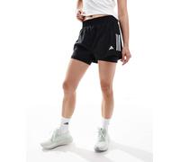 adidas Running - Own The Run - Pantaloncini 2 in 1 neri con 3 righe-Nero M