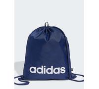 adidas - Sacca da palestra lineare blu scuro e bianca One Size