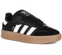Adidas Samba 3 Stripes Retro Junior Scarpe Da Ragazzo Nero Bianco UK 3 - 6
