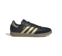 adidas Samba Messi - Scarpe da calcio indoor da uomo, edizione limitata, con tomaia in morbida pelle e suola in gomma, nero/oro, 8 US