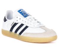 Adidas Samba Og 3 Strisce 60s Retro Unisex Scarpe Bianche Blu UK 3 - 7
