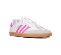 adidas Samba Og J Undefined's 3-Stripes 60S Retro Contrast Sneaker, Bianco Rosa, 5 Big Kid