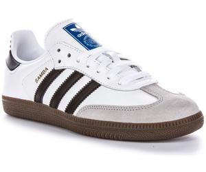 Adidas Samba Original Grain Leather Stud Scarpe Da Uomo Bianche E Nere EU 39-46