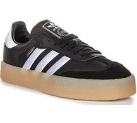 Adidas Sambae 3 Strisce Retro Donna Trainer In Nero Bianco UK 6 - 8