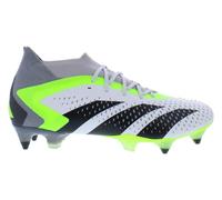 adidas Scarpe da calcio unisex Accuracy.2 Firm Ground, Bianco Nucleo Nero Lucido Limone Bianco, 12 UK Men/ 13 UK Women