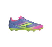 adidas Scarpe da calcio unisex F50 League Firm Multi Ground 0, Blue Fusion Lucido Limone Lucido Rosa, 41 1/3 EU