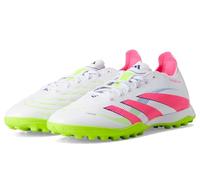 Adidas Scarpe da calcio unisex League Turf, Bianco/Rosa Lucido/Limone Lucido, 9 Women/8 Men