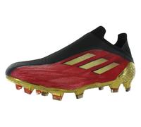 adidas Scarpe da calcio unisex X Speedflow.3 Firm Ground, Vivid Red Gold Metallic Core Nero Rosso, 4.5 UK Men/ 4 UK Women