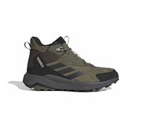 adidas Uomo Terrex Anylander Leather Mid Hiking Shoes, Olive Strata/Carbon/Core Black, 45 1/3 EU