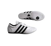 Adidas, scarpe per arti marziali SM-II Low Cut, ideali per arti marziali, taekwondo, karate e kung-fu, Uomo, ADIDSCH850, Bianco con strisce nere., 8.5