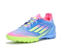 adidas Scarpe unisex F50 League Turf, EU, Blue Fusion Lucido Limone Lucido Rosa, 8.5 UK Men/ 8 UK Women
