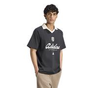 adidas Uomo Lux Tiro Script Graphic Polo Shirt, Black/off White, S