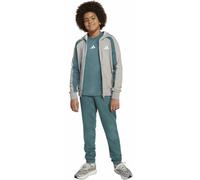 adidas Seasonal Essentials Colorblock Jr - tuta sportiva - ragazzo Grey/Green 7-8A