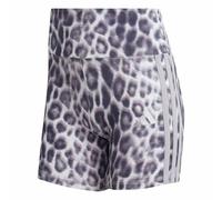 adidas - Seasonal Essentials Leopard Print Biker Shorts with 3-Stripes, Collant Donna