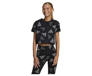 adidas Seasonal Essentials Logo Celebration Crop Short Sleeve T-Shirt 11-12 Years