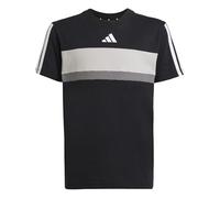 adidas SEASONAL ESSENTIALS TIBERIO 3 STRIPES T-SHIRT, T-shirt Unisex - Bambini, Black/White,