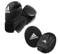 adidas Set, Composto da Guanti da Boxe e guantoni, Ideale per Un Allenamento di 2 Adatto grattare Unisex Adulto, Nero