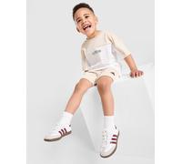 adidas Set da 2 Maglietta e Pantaloncini Linear Neonato, beige 0-3M