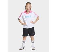 adidas Set Polo E Short Pinstripe Loose - Bianco, bianco 5-6Y
