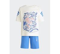 adidas Set T Shirt e pantaloncini adidas Marvel Avengers per bambini 122128cm Bianco