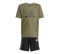 adidas Set unisex per bambini con stampa mimetica a tema treno, 7-8 anni