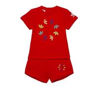 Adidas Short Tee Set, Tutina per Bambino e Neonato Unisex-Bimbi 0-24, Top:Vivid Red Bottom:Vivid Red S21, 2-3A