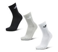 Calze Trefoil Cushion Crew (3 paia) White / Medium Grey Heather / Black 43-45