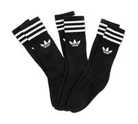 Adidas Solid Crew Calze Uomo, pacco da 3, Nero (Black/White), 43-46