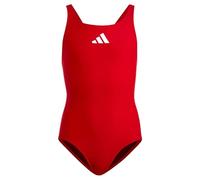 adidas Solid Small Logo Swimsuit, Costume da Bagno Bambine e Ragazze, Better Scarlet/White/Shadow Red, 13-14 Anni