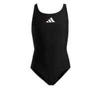 adidas Bambina Solid Small Logo Swimsuit, Black/White, 2-3 Years