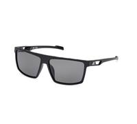 Adidas Sp0083 Occhiali Da Sole Unisex Nero Sport Grigio 59mm Polarizzato