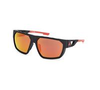 Adidas Sp0097 Occhiali Da Sole Unisex Nero Sport Rosso 61mm