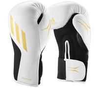adidas Speed TILT 150 - with New Tilt Technology - for Men, Women, Unisex - for Boxing, Punching Bag, Kickboxing, MMA, and Training (White/Gold/Black, 10 oz)