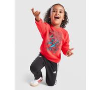 adidas Spiderman Completo Crew Neonato, Rosso 0-3M