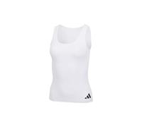 adidas Sport Active Essentials Cotton 3 Stripes Canottiera, Bianco, L Donna