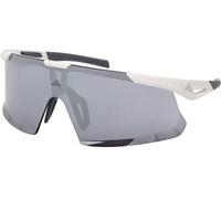 Occhiali adidas Sport SP0106 bianchi con lenti specchiate grigie