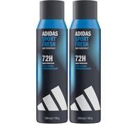 adidas, Sport Fresh Deodorante Spray Antitraspirante Uomo, Profumo Fresco, 72 Ore di Protezione dal Sudore, Delicato sulla Pelle, Formula Vegana, 150 ml (Confezione da 2)