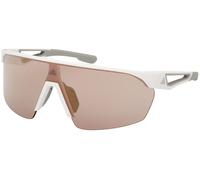 Occhiali adidas Sport SP0103 bianchi con lenti specchiate marroni