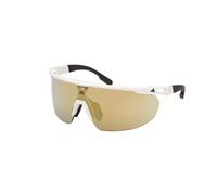 Adidas Sport Unisex SP0095 21G Occhiali da sole Iniettato Bianco Marrone Maschera Normale