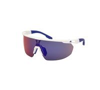 Adidas Sport Unisex SP0095 21Z Occhiali da sole Iniettato Bianco Viola Maschera Normale