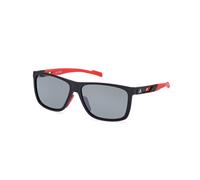 adidas SP0067 Occhiali, Nero Opaco, Lenti Fumo Polarizzato Uomo